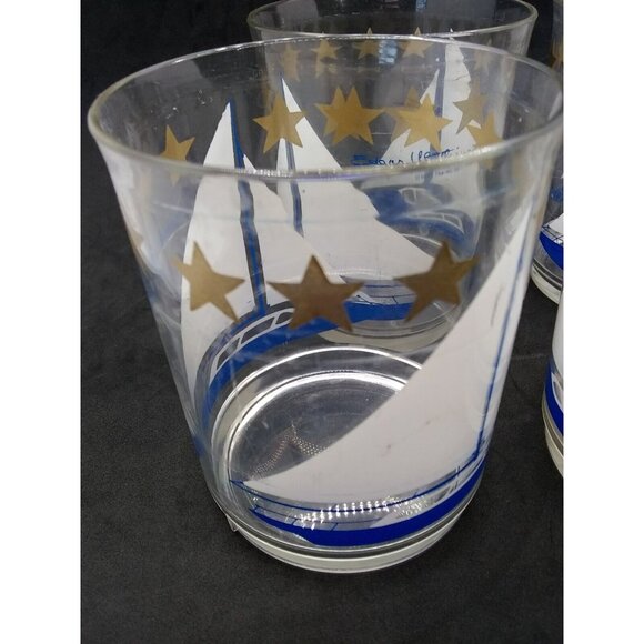 Vtg. Nautical Themed 1985 Thermo Serv Edgar Watkins Acrylic Plastic 4 Cups - Picture 11 of 11